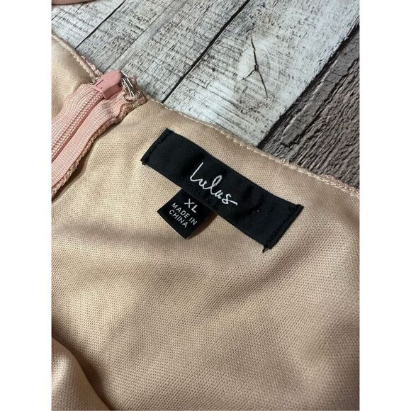 Lulu’s Unlimited Love Lace Trumpet Midi Dress Dusty Pink Wedding Europe Size XL - Picture 7 of 8